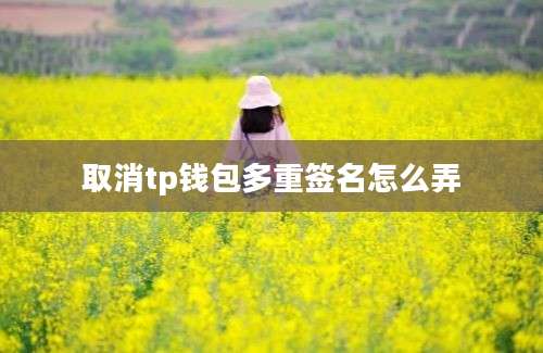 取消tp钱包多重签名怎么弄