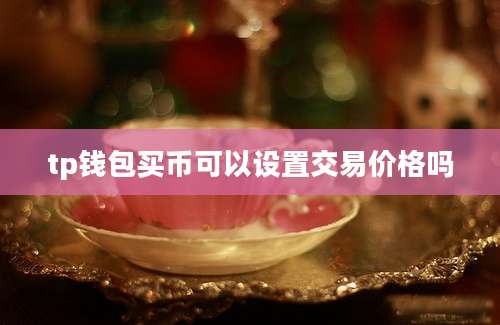 tp钱包买币可以设置交易价格吗