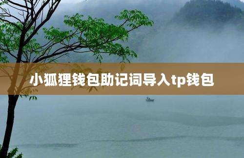 小狐狸钱包助记词导入tp钱包
