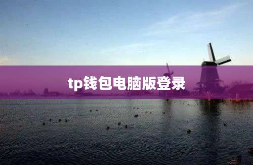 tp钱包电脑版登录