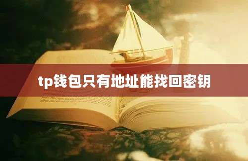 tp钱包只有地址能找回密钥
